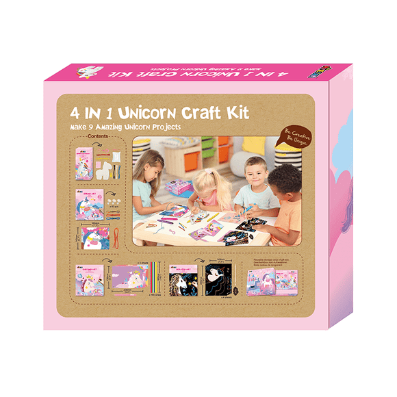 4 in 1 Unicorn Craft Kit - Make 9 Amazing Unicorn Projects