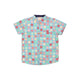 Mandarin Collar Shirt - Colourful Maru (Blue)
