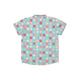 Mandarin Collar Shirt - Colourful Maru (Blue)
