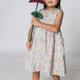 Girl Dress Button Down Sleeveless Secret Garden Bunny - (Pink)