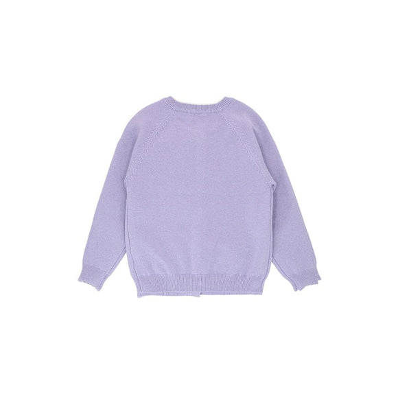 Colourful Big Polkadots Cardigan (Lilac)