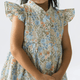 Girl Dress Button Down Sleeveless Secret Garden Bunny - (Pink)