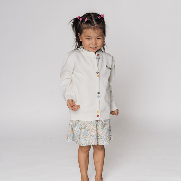 Girl Cardigan Colour Pop Pup - Beige
