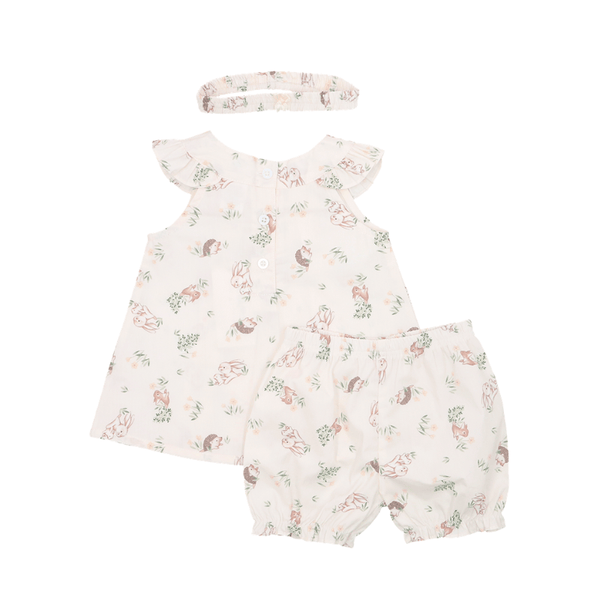 Baby Girl 2pc Set Bunny & Porcupine - (Beige)