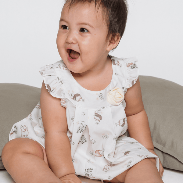 Baby Girl 2pc Set Bunny & Porcupine - (Beige)