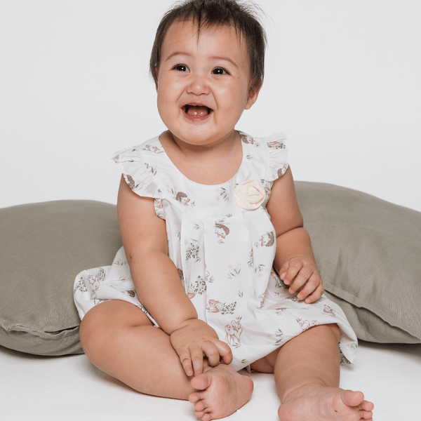 Baby Girl 2pc Set Bunny & Porcupine - (Beige)