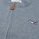 Boy Cardigan Pup & Stripes - Grey