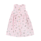 Girl Dress Button Down Sleeveless Bunny & Porcupine - (Pink)