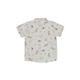 Boy Shirt Mandarin Collar - Bunny & Porcupine (Grey)