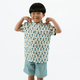 CNY Boy Shirt Mandarin Collar - Huat Pineapple (Beige)