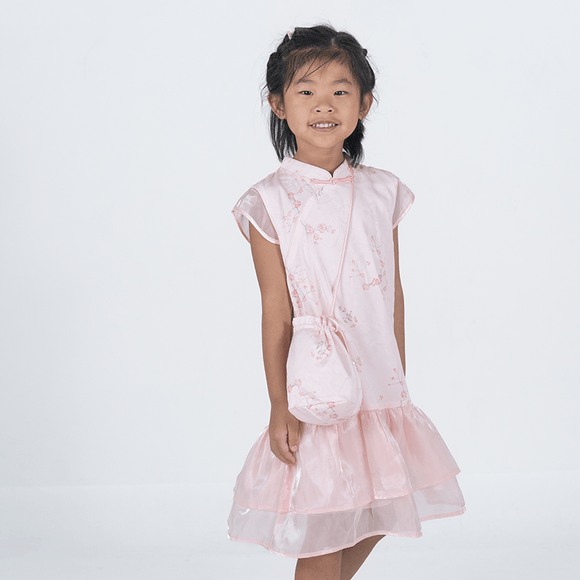 CNY Girl Dress - Spring Flowers (Pink)