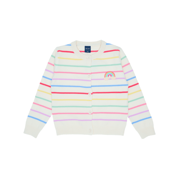 Girl Cardigan Chasing Rainbows