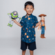 Boy Shirt Mandarin Collar - Little Planet Galaxy (Navy)