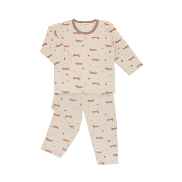 Boy Pyjamas Parisian Dachshund Lyocell Long Sleeve
