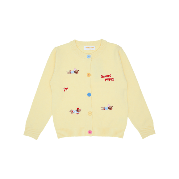 Girl Cardigan Sweet Puppy