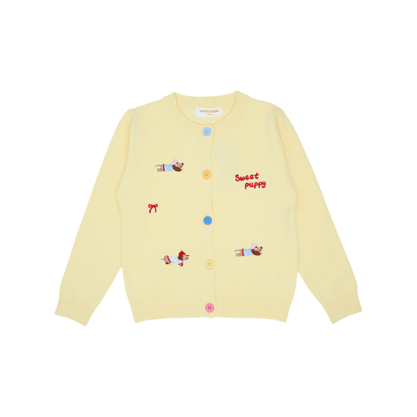 Girl Cardigan Sweet Puppy