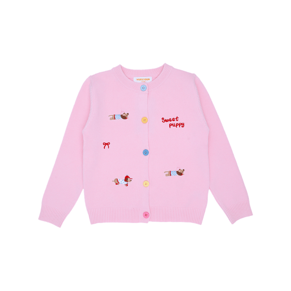 Girl Cardigan Sweet Puppy