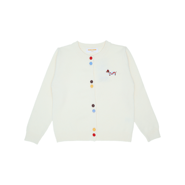 Girl Cardigan Colour Pop Pup - Beige