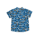 Boy Shirt Mandarin Collar - Half Stones (Blue)