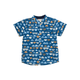 Boy Shirt Mandarin Collar - Half Stones (Blue)
