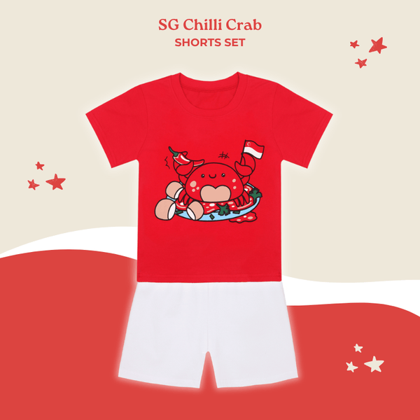 National Day Set 2026 SG Chilli Crab Shorts Set / 1Y