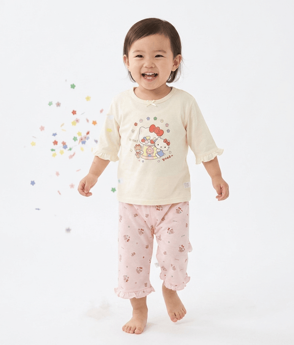 Girl Pyjamas Kitty & Gashapon 3/4 Sleeve Lyocell
