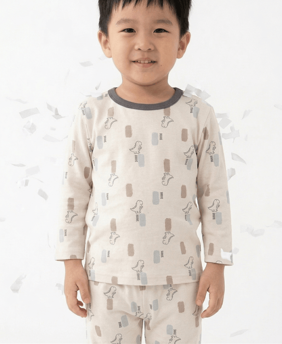 Boy Pyjamas Mischief Dino Lyocell Long Sleeve