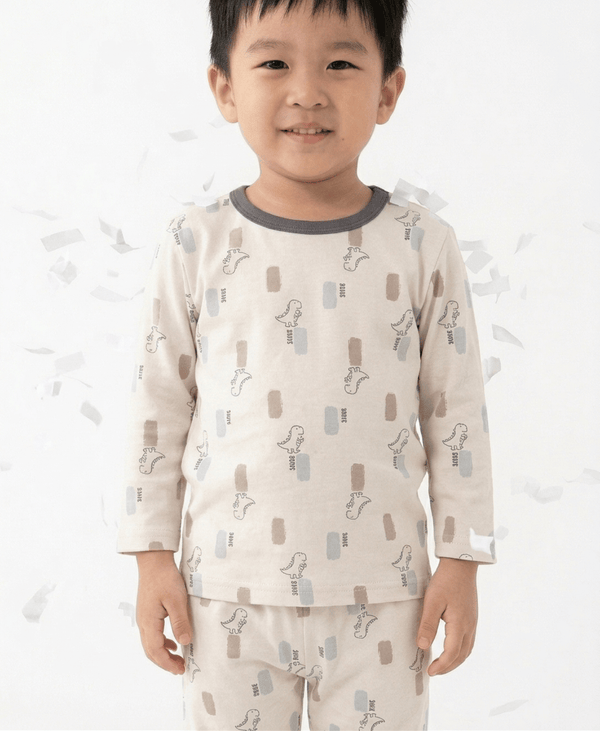 Boy Pyjamas Mischief Dino Lyocell Long Sleeve