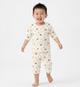 Boy Pyjamas Beep Brown Tractor 3/4 Sleeve Lyocell