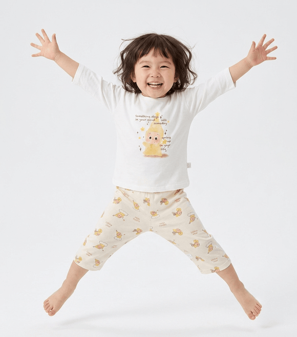 Girl Pyjamas Twinkle Star Jar 3/4 Sleeve Lyocell