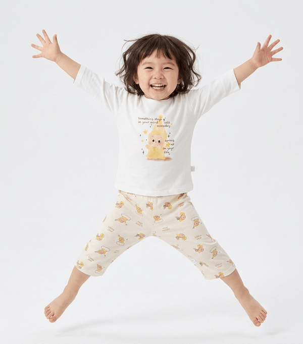 Girl Pyjamas Twinkle Star Jar 3/4 Sleeve Lyocell