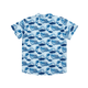 Boy Shirt Mandarin Collar - The Great Wave (Blue)