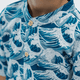 Boy Shirt Mandarin Collar - The Great Wave (Blue)