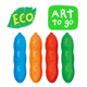Haku Yoka Mini Colouring Roll Kit - Safari