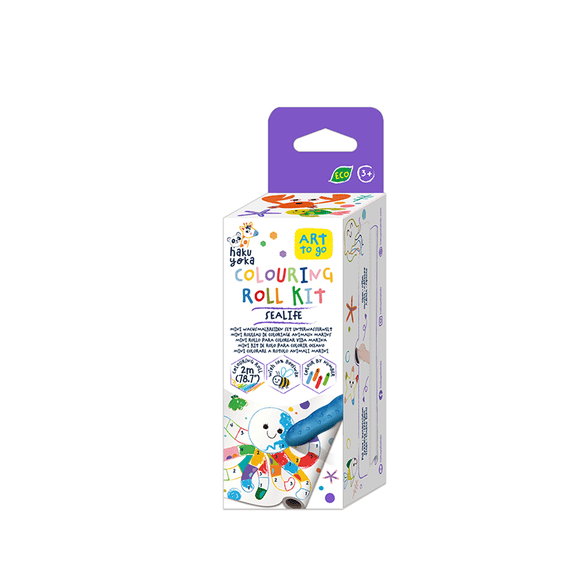 Haku Yoka Mini Colouring Roll Kit - Sea Life