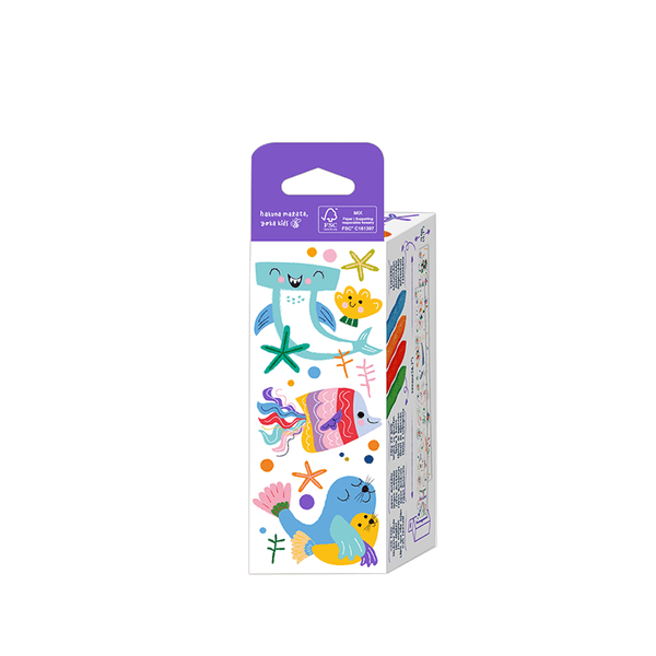 Haku Yoka Mini Colouring Roll Kit - Sea Life