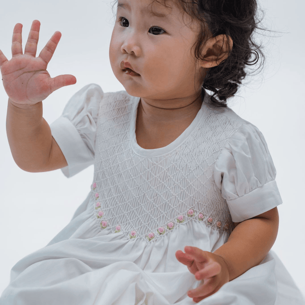 Girl Smocked Dress Ingrid Rose Buds