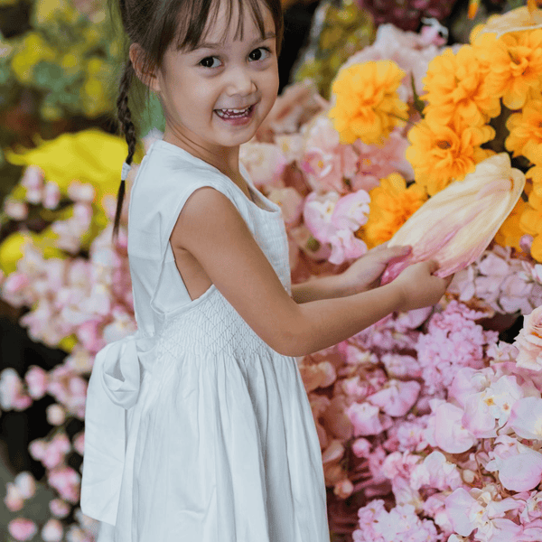 Girl Sleeveless Smocked Dress Mirabella Rose Buds