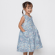 Girl Dress Button Down Sleeveless Moonlight Unicorn (Blue)