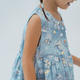 Girl Dress Button Down Sleeveless Moonlight Unicorn (Blue)