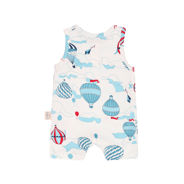 Parachutes & Hot Air Balloons Sleeveless Baby Onesie