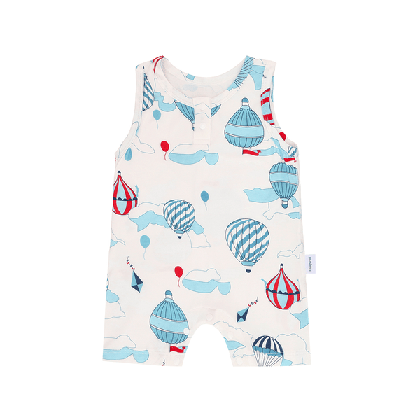 Parachutes & Hot Air Balloons Sleeveless Baby Onesie