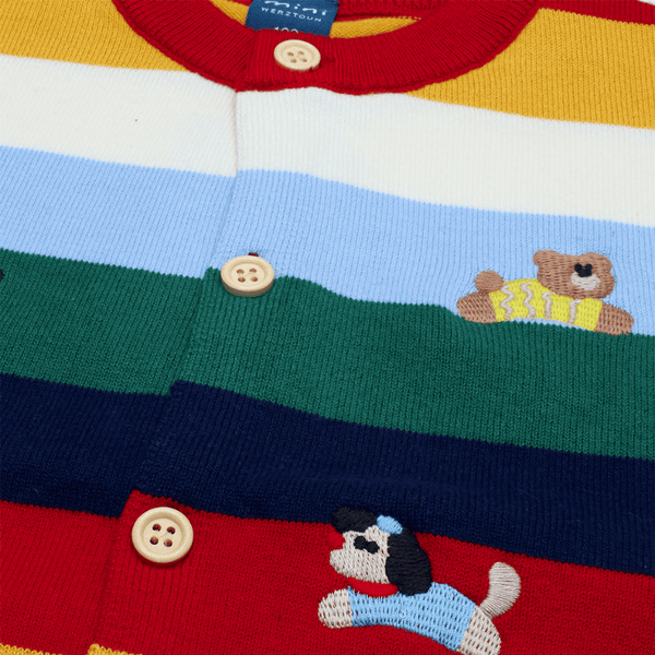 Kids Cardigan Rainbow Pups