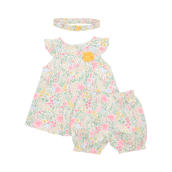 Baby Girl 2pc Set Secret Garden Bunny - (Pink)