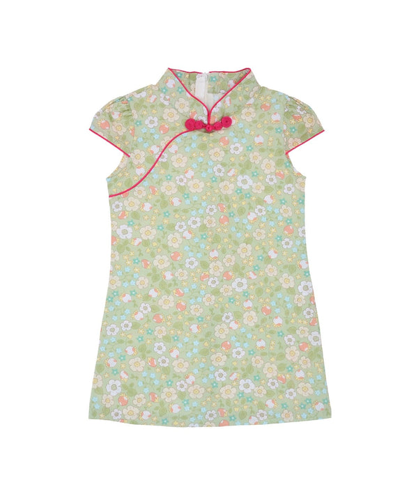 Strawberries & Fleur Qipao (Green)