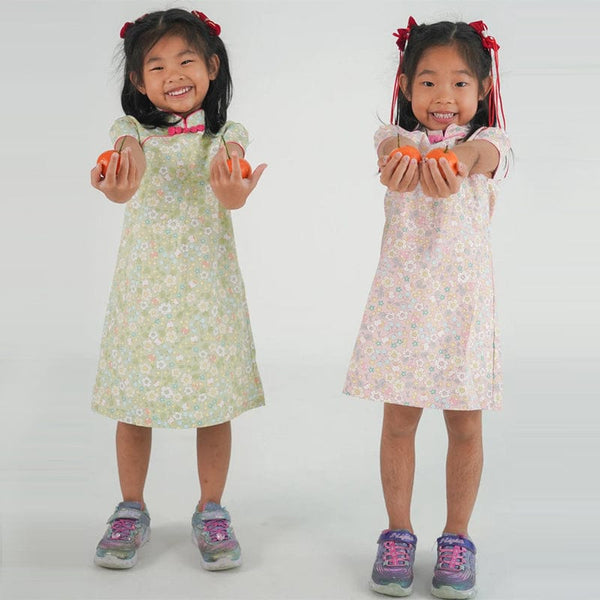 Strawberries & Fleur Qipao (Green)