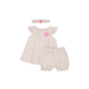 Baby Girl 2pc Set Tiny Blossoms  - (White)