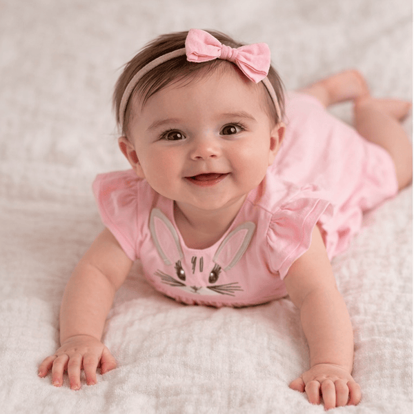 Pink Whisky Bunny Cotton Onesie