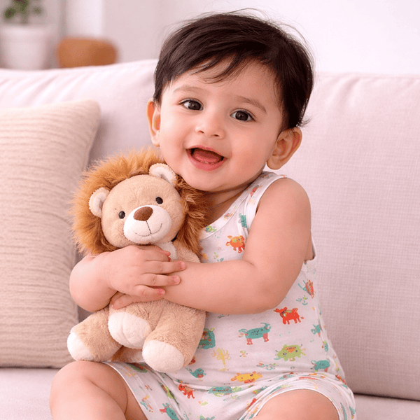 Colourful Animals Sleeveless Baby Onesie