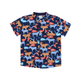 Boy Shirt Mandarin Collar - Wild Safari Adventures (Navy)